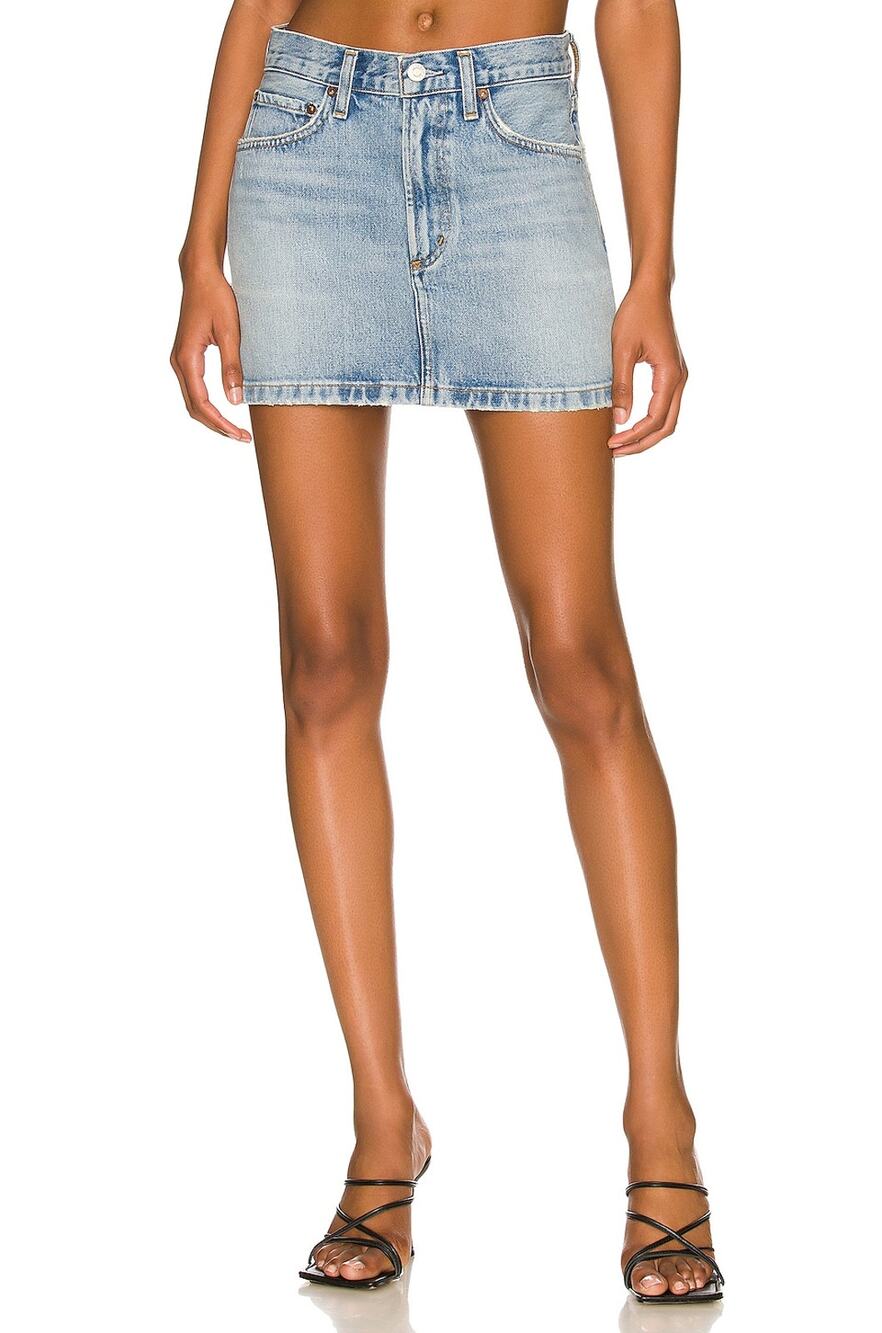 Agolde Classic Blue Liv Mini Skirt Size 24